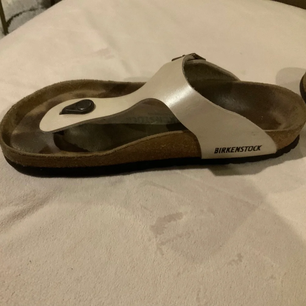 Birkenstock Ivory Gizeh EU Sz 39, US Sz 8-8.5 Scandi Bohemian Cottagecore